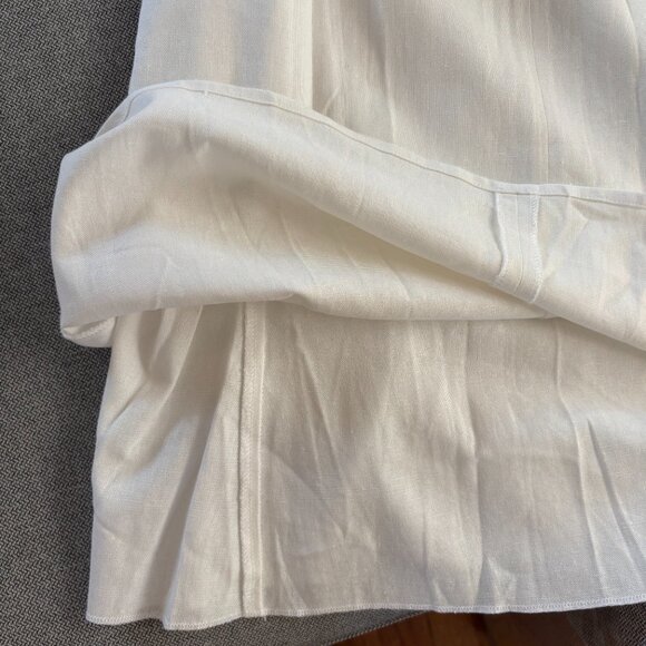 Park & Fifth White Linen Blend Midi Dress — Size Small - Picture 7 of 13